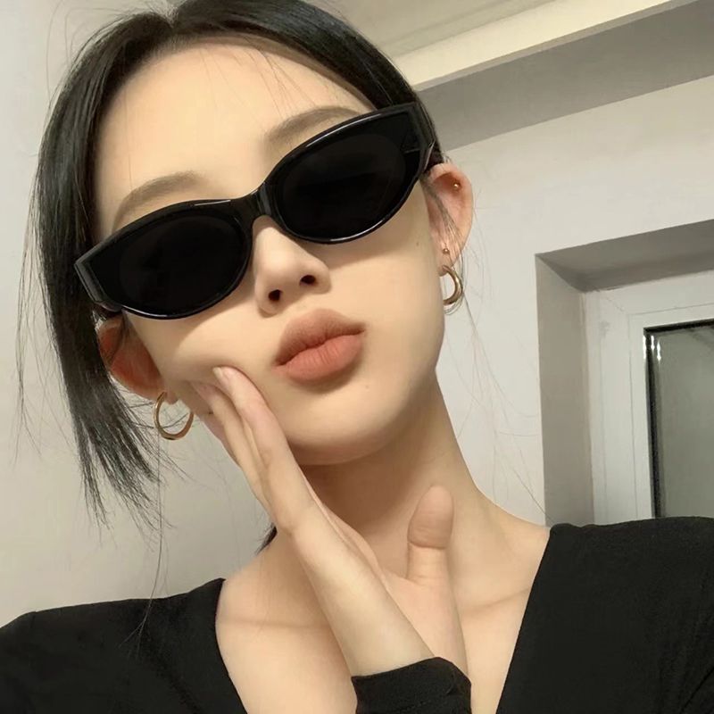 猫眼复古小框墨镜男款欧美Y2K辣妹眼镜偏光防晒太阳镜女潮ins街拍