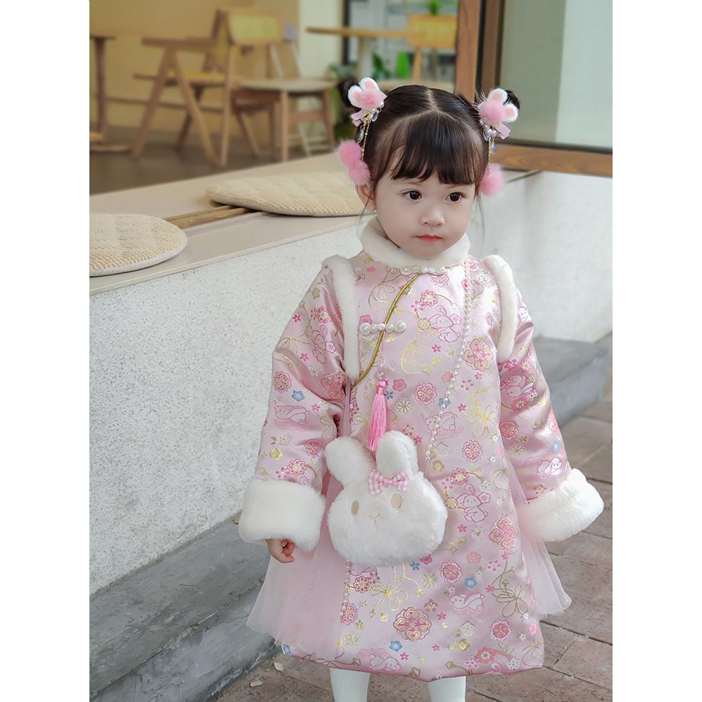 【特价清仓】拜年服女童汉服儿童2024喜庆过年衣服唐装秋冬周岁礼