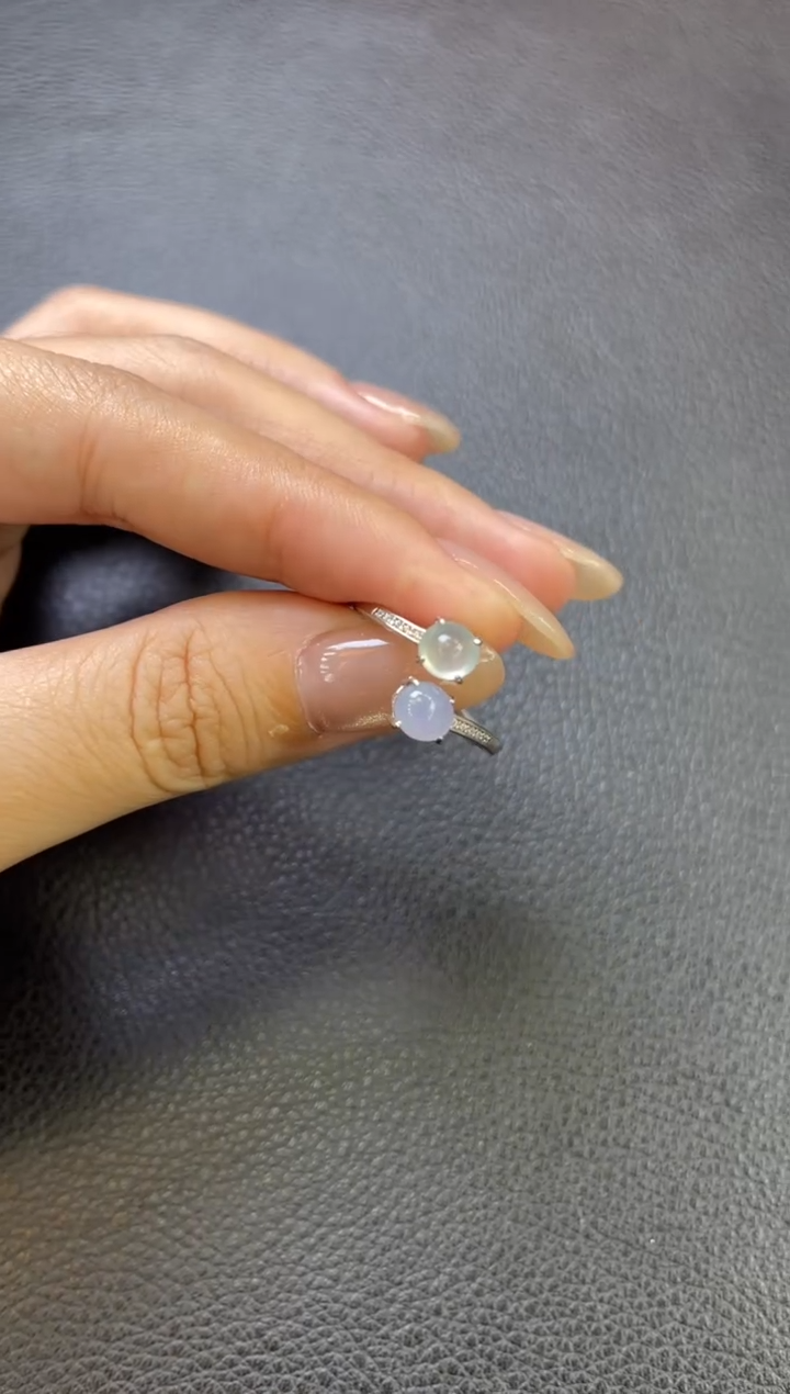 【闪购商品】翡翠戒指银S925镶嵌戒指