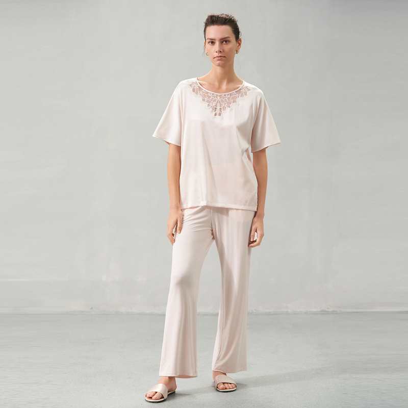 爱慕AIMER花之秘境系居家舒适短袖套头套装AM469541