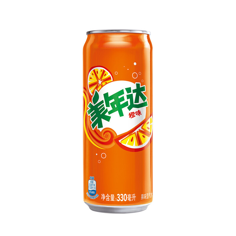 百事美年达橙味330ml