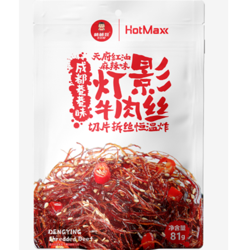 棒棒娃联名款灯影牛肉丝天府红油麻辣味81g
