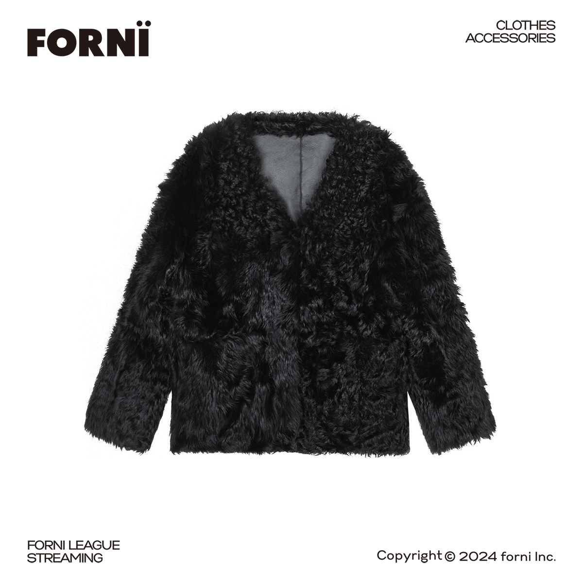 FORNI × YOYO 黑托卡 羊卷毛草草欧洲进口托斯卡纳皮毛一体外套