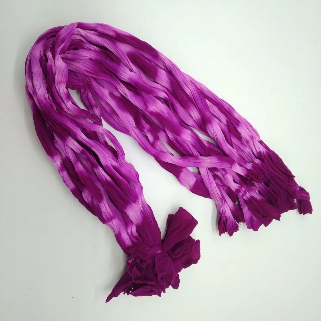 【无指手工坊】手工丝网花制作双色玫红加白果绿加白加长加厚丝网