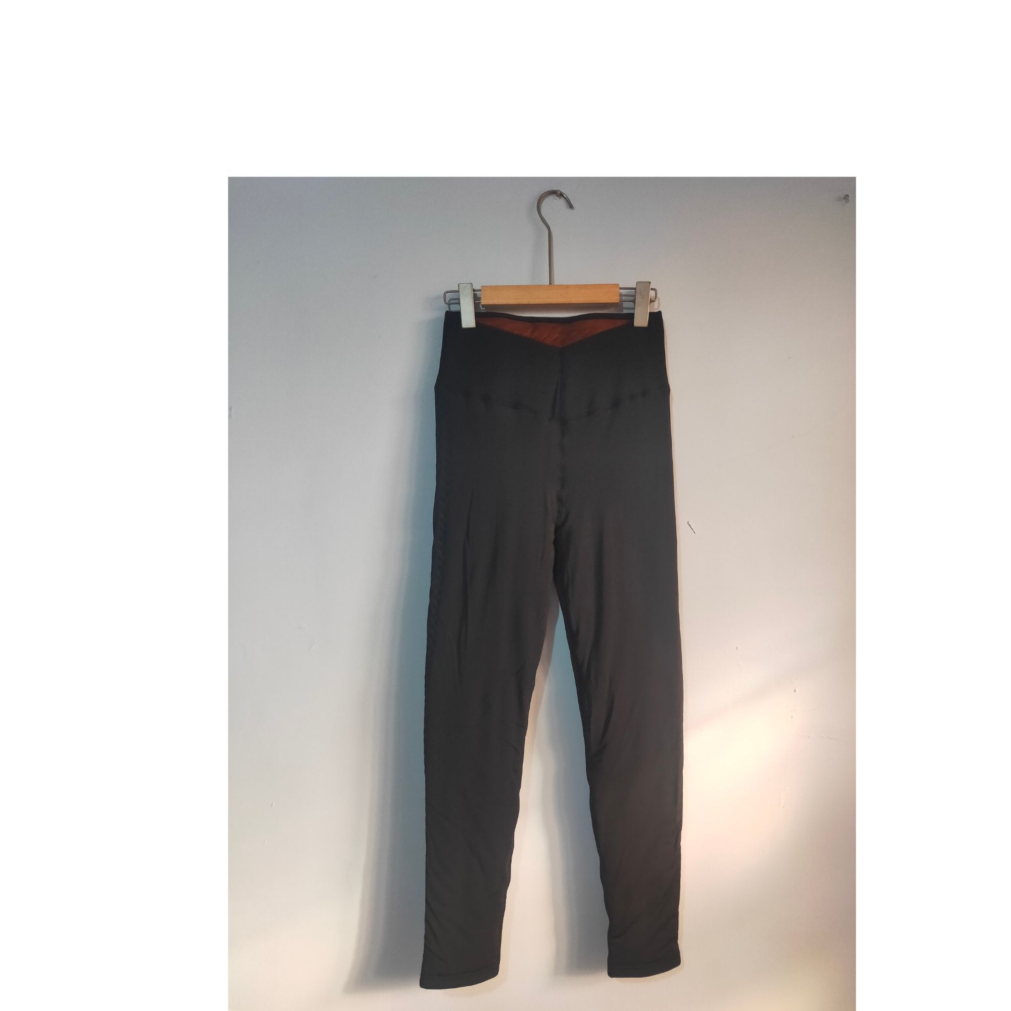 女士新疆压缩棉花美体水洗棉裤女款舒适时尚休闲黑色修身高腰