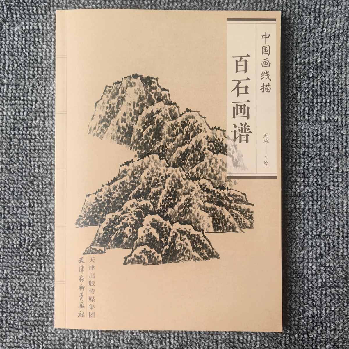 中国画杨柳青画谱正版天津中国画线描百石石头白描画社树木画集