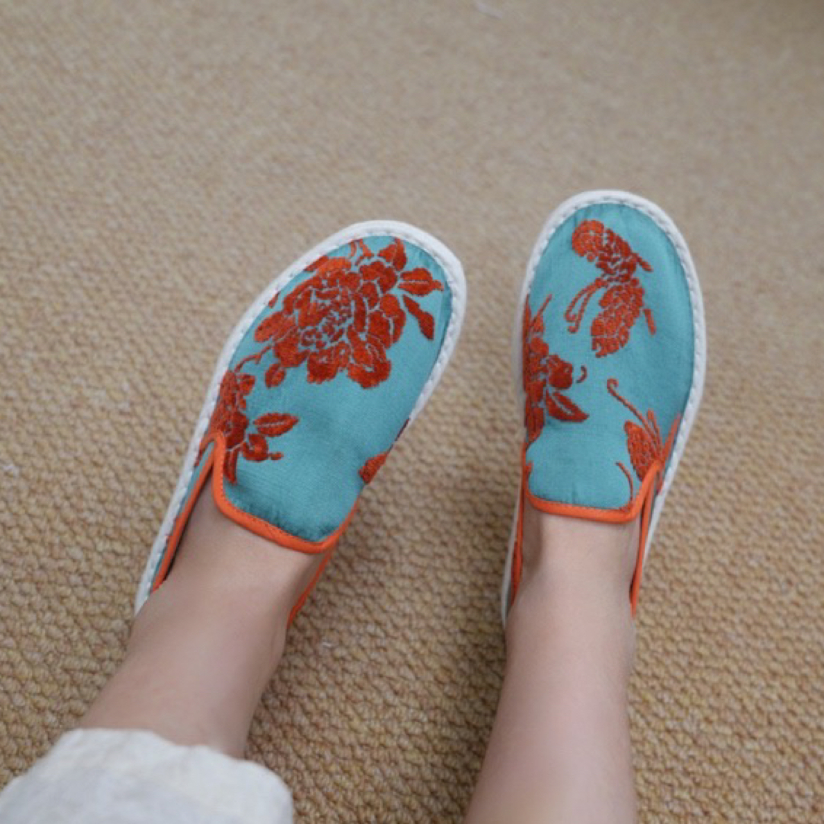 云栖漳锻蝶汉服绣花鞋千层底复古民族风绣花透气老北京布鞋古风绣