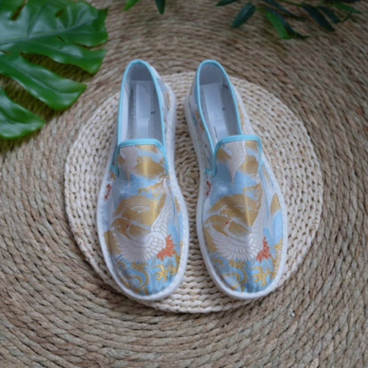 中国风老北京布鞋透气鞋子古装复古纯手工平底手工鞋千层底汉服鞋