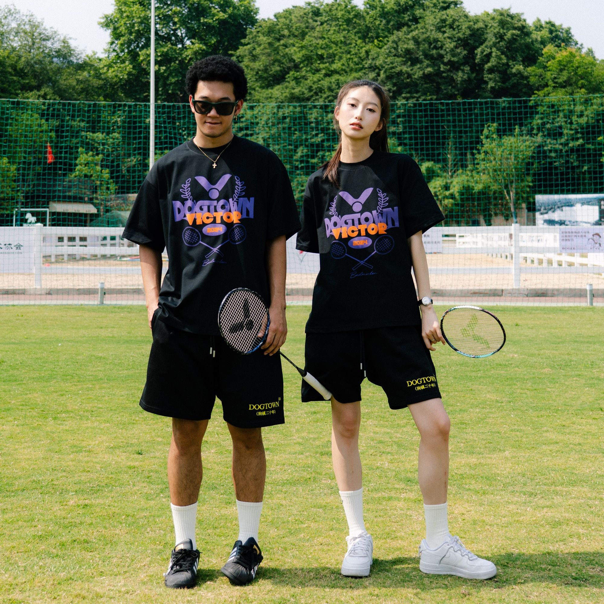DOGTOWN 24SS×VICTOR羽毛球联名索罗娜冰丝休闲短袖TEE短袖T恤
