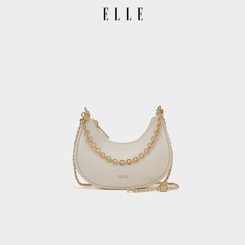 ELLE25新款【Lunaecho】斜挎单肩月牙小香风ins手提包24586