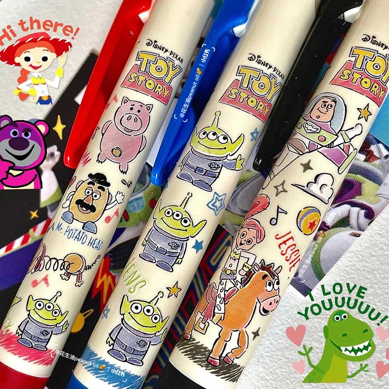 日本斑马zebra玩具总动员限定迪士尼中性笔日系黑色水笔考试专用