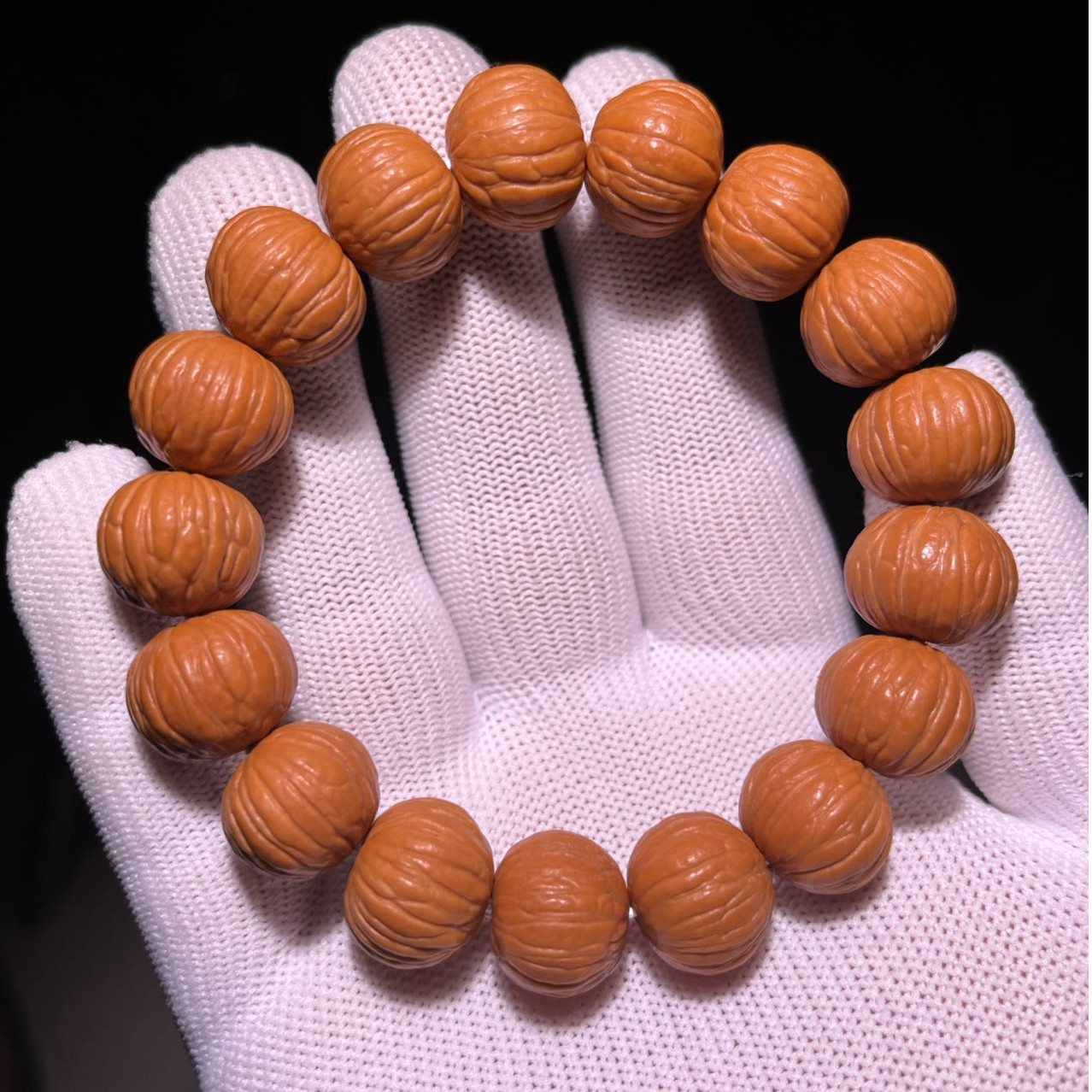 原皮土豪16mm+猴头核桃手串四大名核收藏级文玩好物文玩手串
