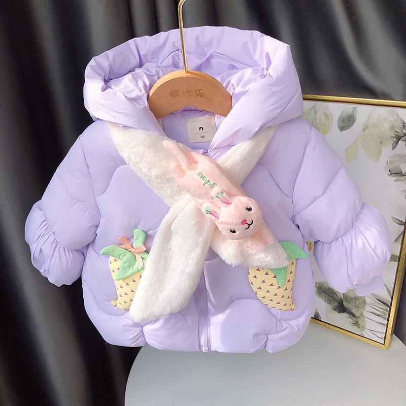 女宝宝冬装棉衣外套2024新款女童加厚棉袄1-2-3-4岁小童