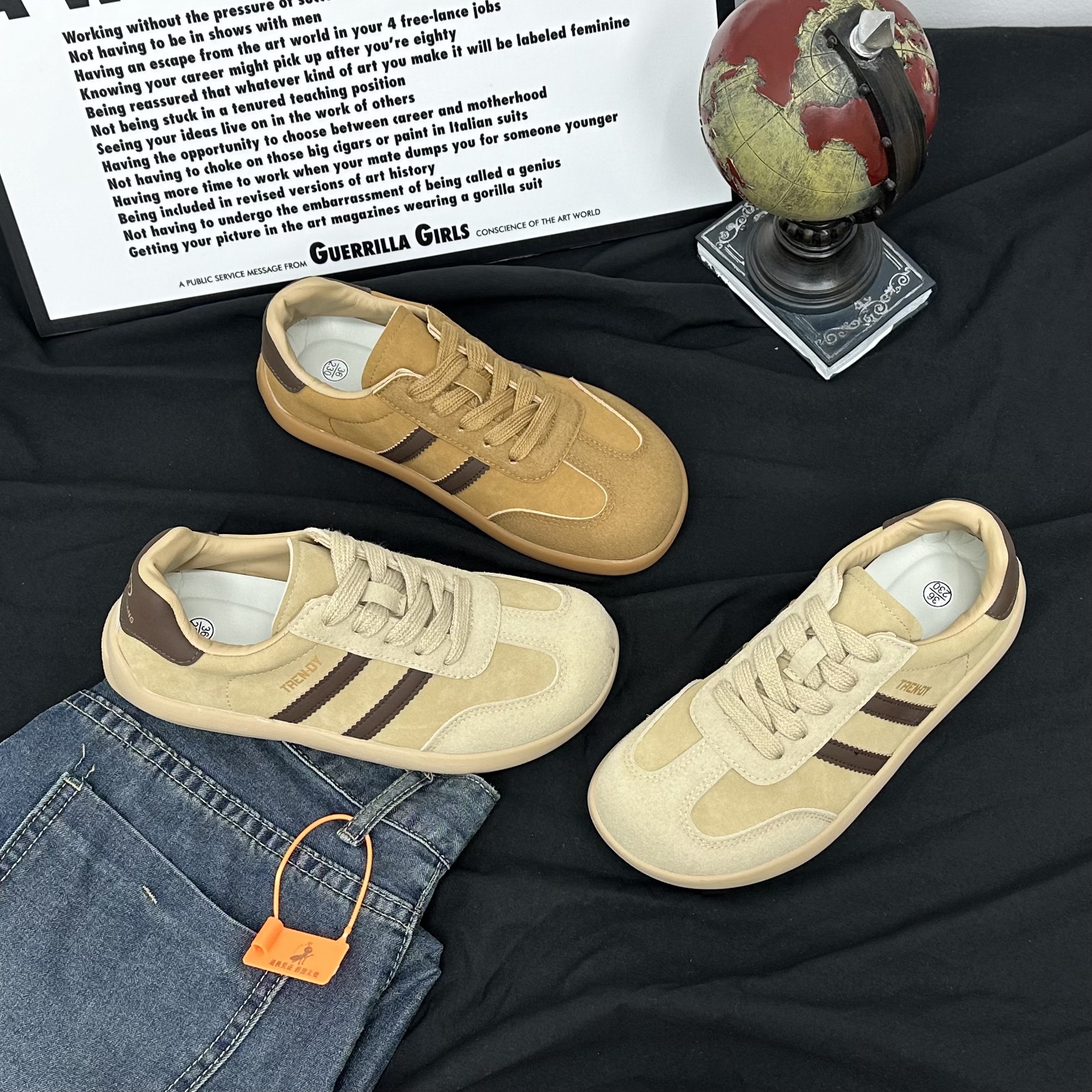 秋冬季新款复古小众休闲德训鞋2024芒果头舒适百搭系带设计感潮鞋