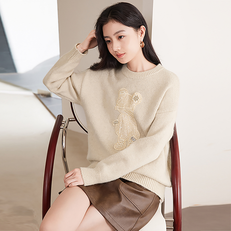 【直播专享】N644757毛针织衫 香影针织衫上衣女套头秋冬季新款慵