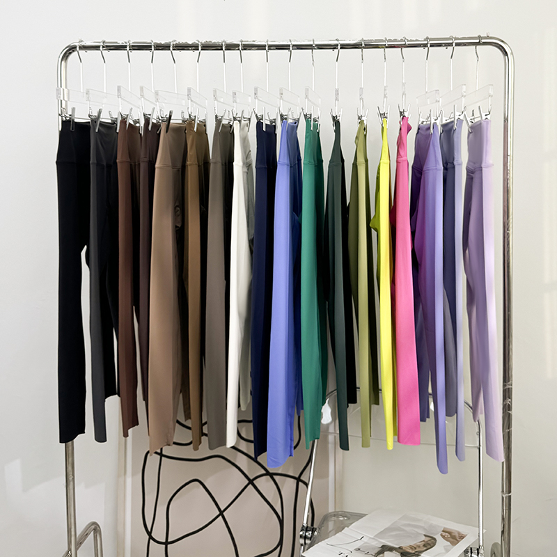 清仓11 双磨毛瑜伽裤无痕裸感运动跑步健身高腰提臀紧身裤