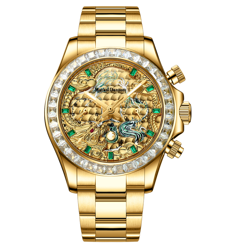 【许总补贴】Markol Dantom2024限量金龙镶钻自动机械男手表8835