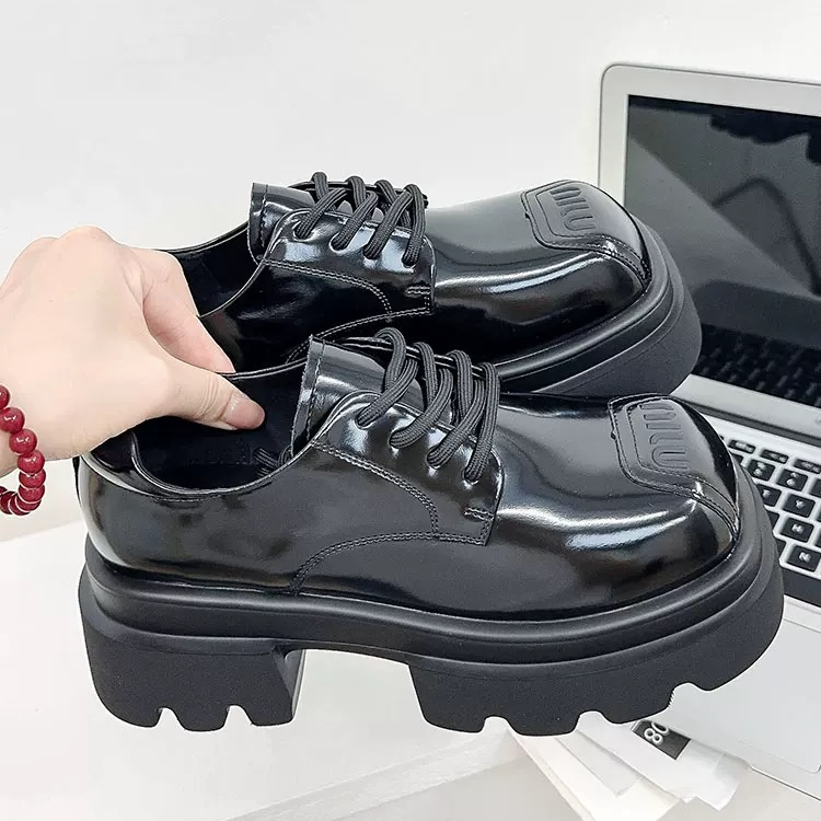 2024新款厚底百搭乐福鞋时尚潮流休闲女鞋7608