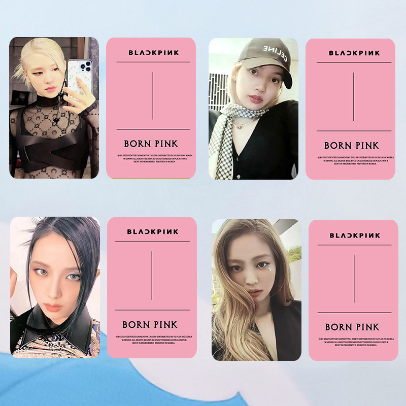BlackPink新专辑BORN PINK同款专辑收藏粉版小卡粉墨LISA JISOO