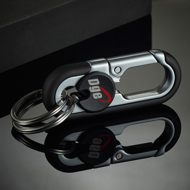 新款男女士电动车钥匙链商务腰挂汽车防丢失钥匙扣创意双环松驰感