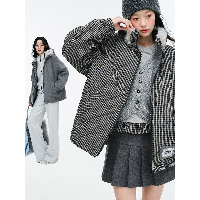 PINPINPLUS丨「双面精灵」Cleanfit两面穿摇粒绒棉服 8D80911HP