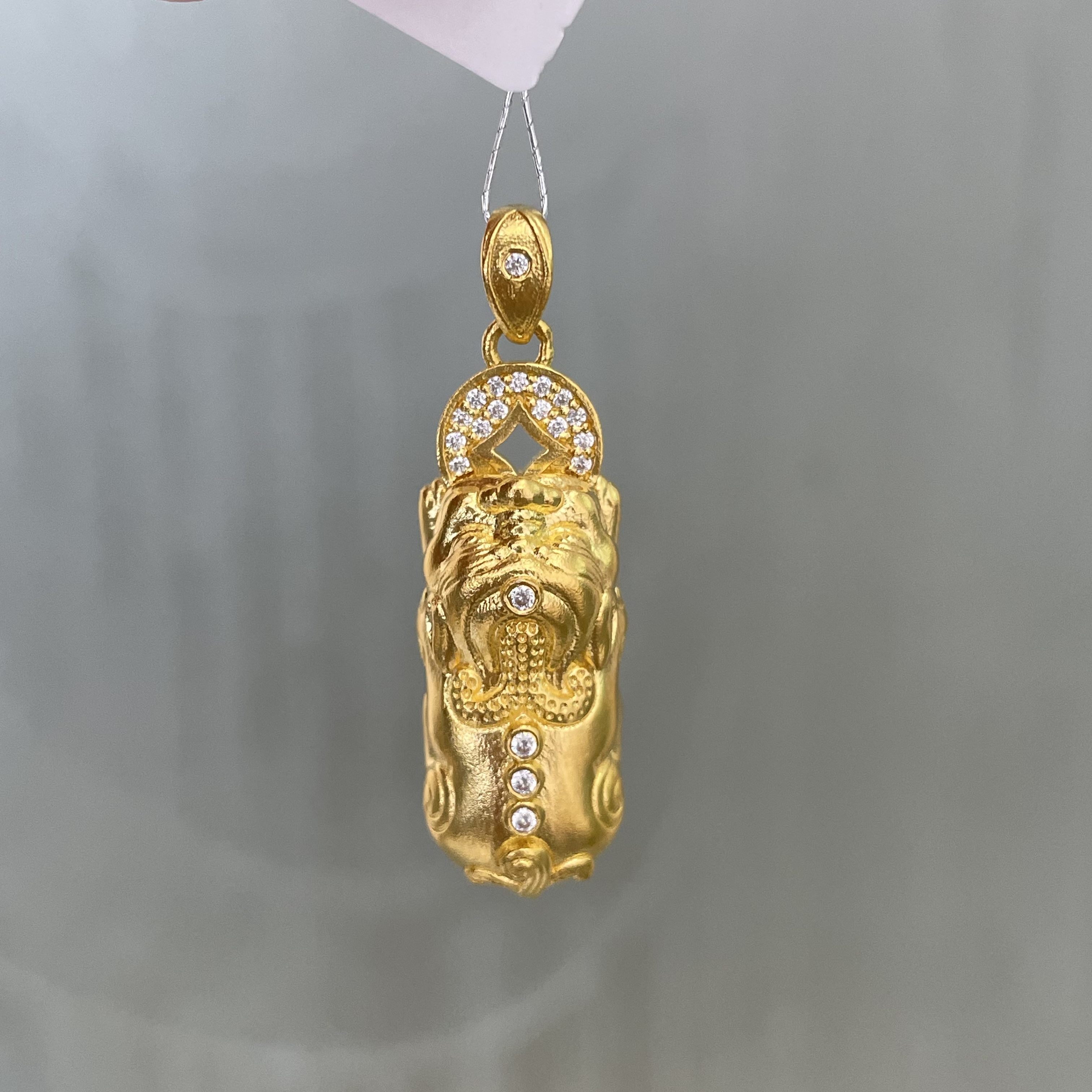 点钻貔貅吊坠足金999