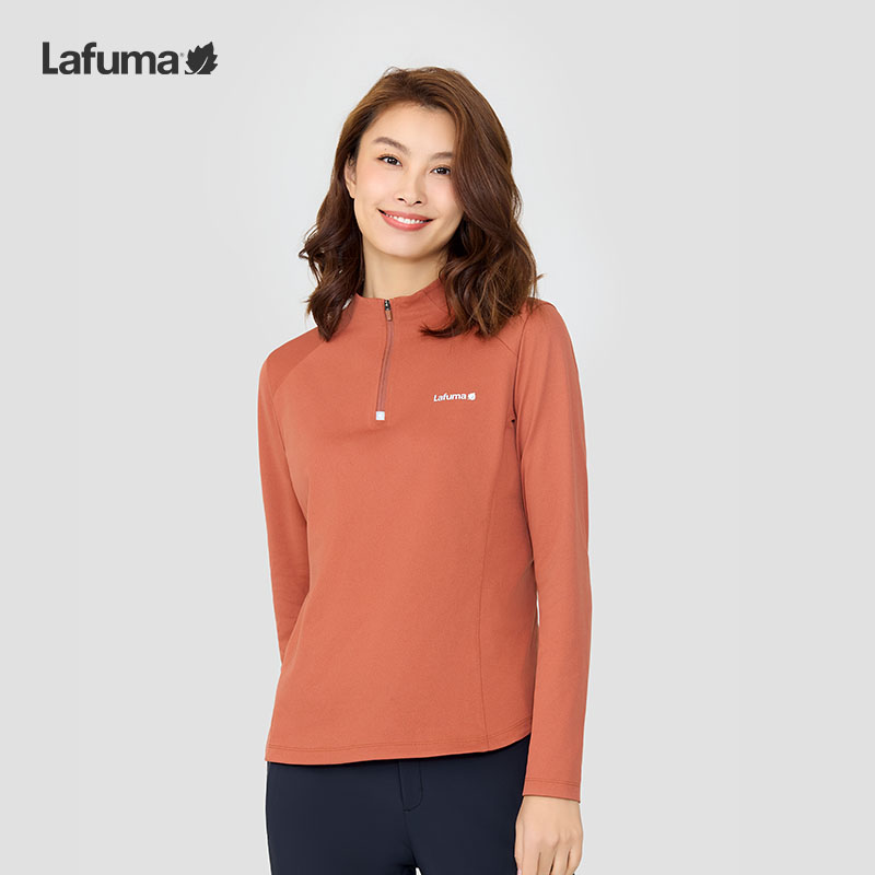 LAFUMA乐飞叶户外秋冬抗菌半拉链长袖T恤女士舒适打底衫LFTS4CL11