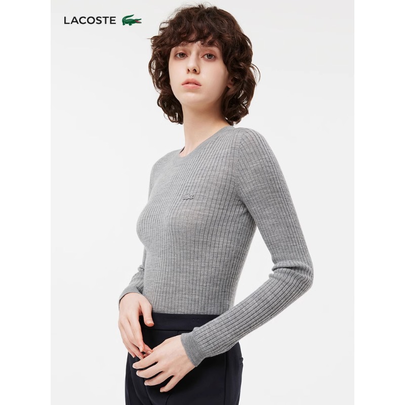 【双十一】LACOSTE法国鳄鱼女装时尚百搭圆领毛衣|AF2576