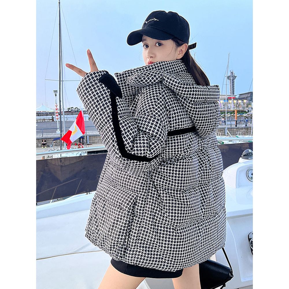 艾格丽芙琳中长款棉服女冬季设计感韩版棉袄外套洋气加厚宽松棉衣