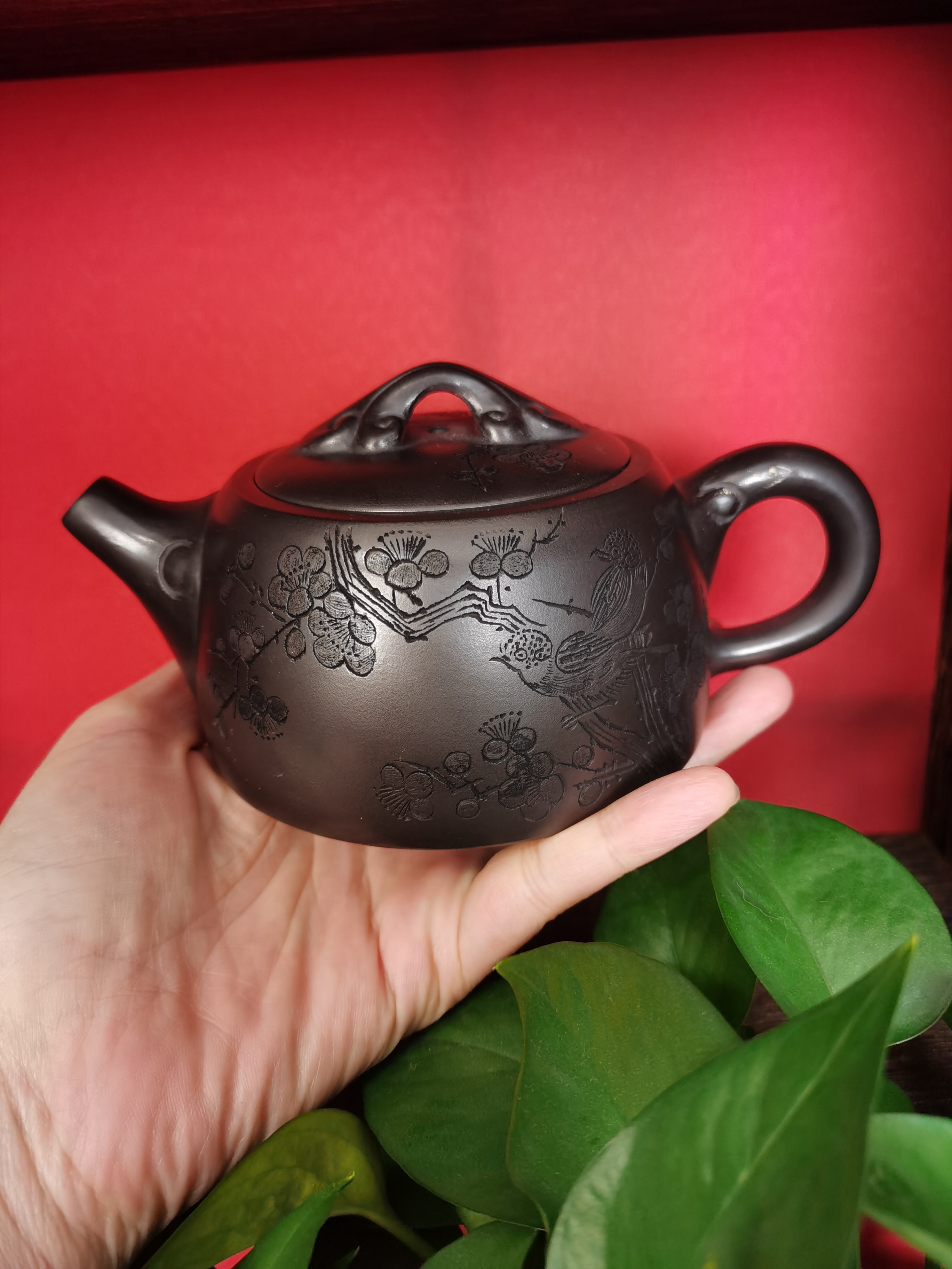 石黄吉祥鸟井栏紫砂壶