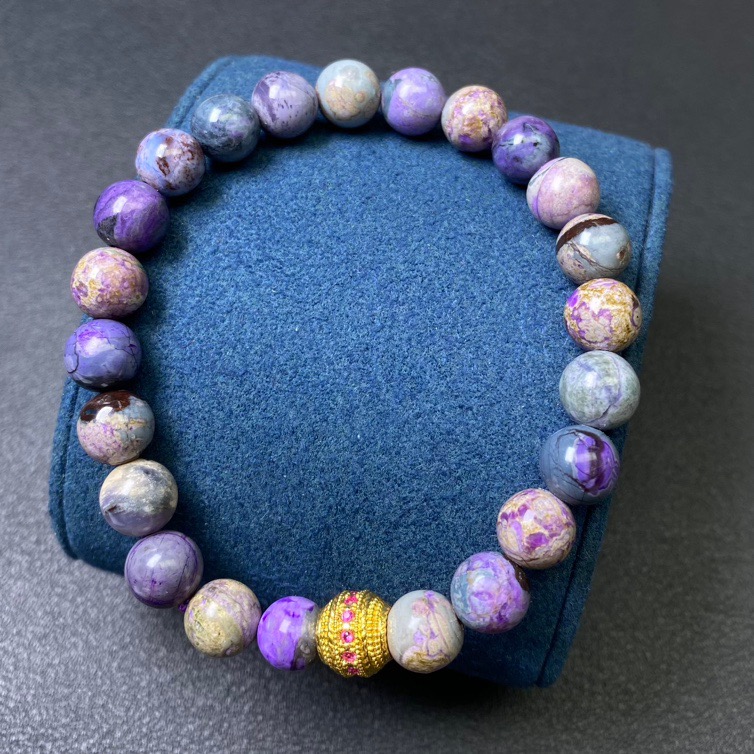 匡氏推荐 18K金舒俱来泥地幻彩手链7mm+ Z-HL-A8270（多样性发一）