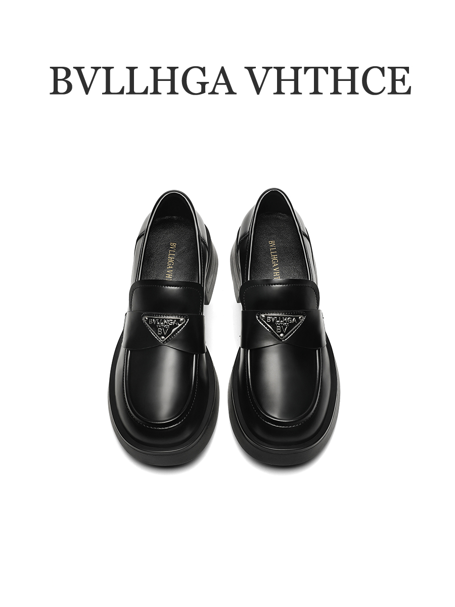 BVLLHGA VHTHCE 新三角标乐福鞋时尚真皮英伦风小皮鞋8809 专属3