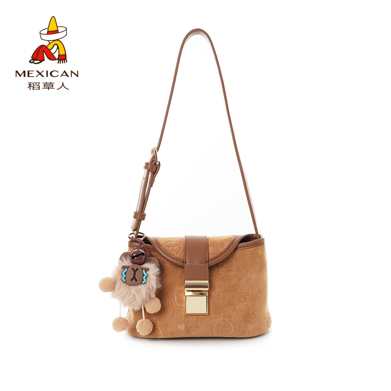 稻草人2025新款时尚百搭复古设计师款薯条包高级小众单肩斜挎包