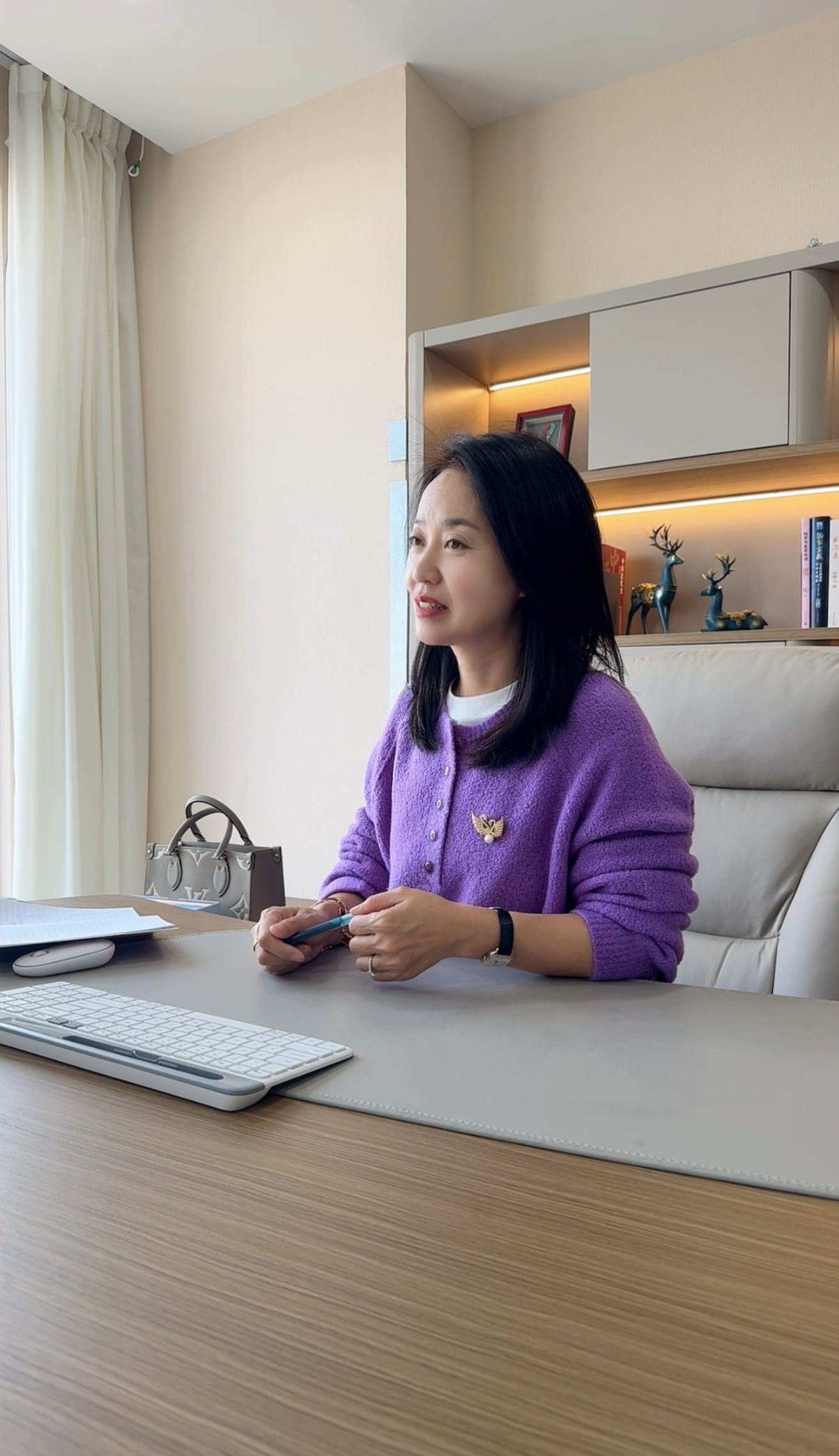 【Hua】1655 秋冬季女士休闲时尚百搭宽松圆领套头半开胸针织衫