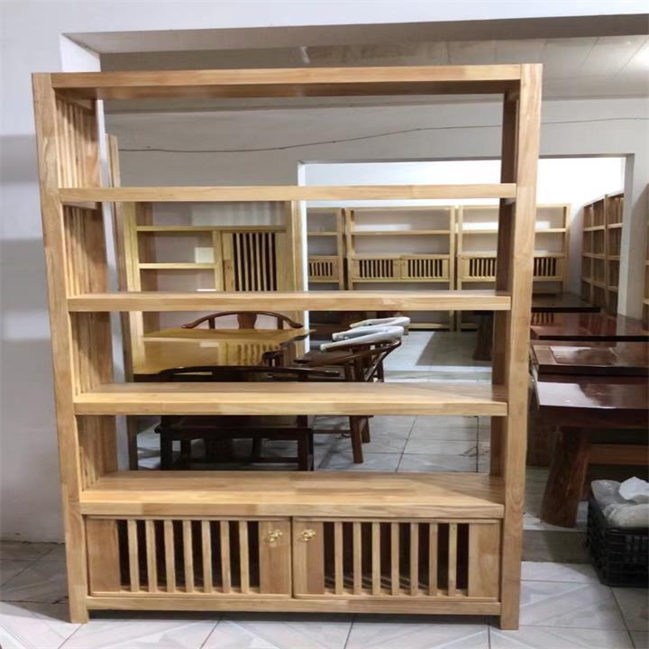 实木原色新中式茶柜100x210x31