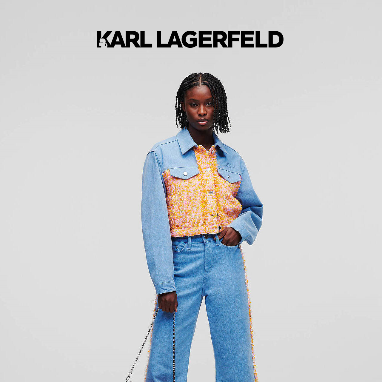 【优价】KARL LAGERFELD卡尔拉格斐夏牛仔夹克外套231W1407
