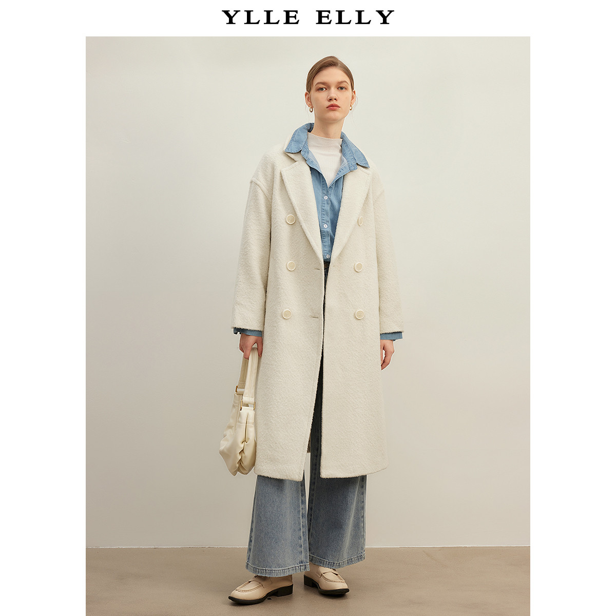 【小余专属】毛呢大衣女冬季简约韩系气质西装领长外套Y430667