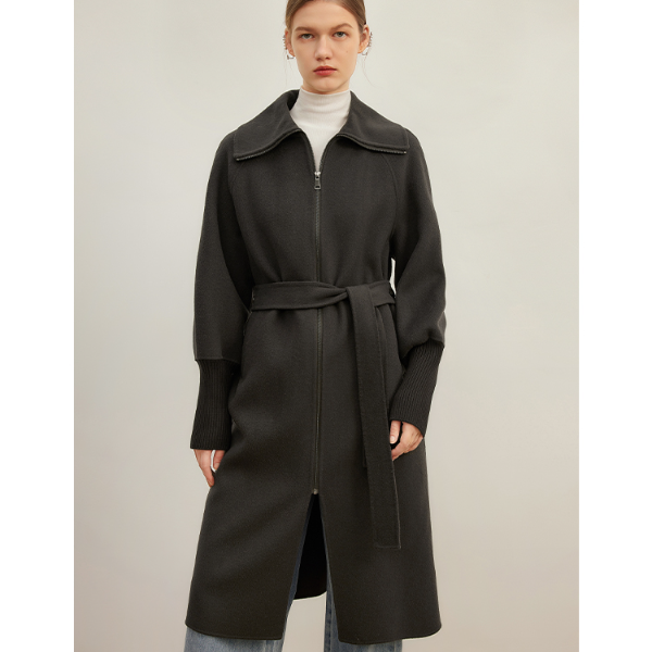 【诗语专属】格纹毛呢夹克时尚外套防风温暖上衣特卖Y426302694