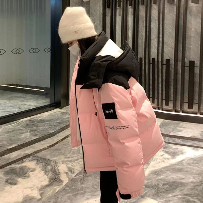 雪中飞新款羽绒服女20233年新款韩系学生棉袄工装oversize冬季加
