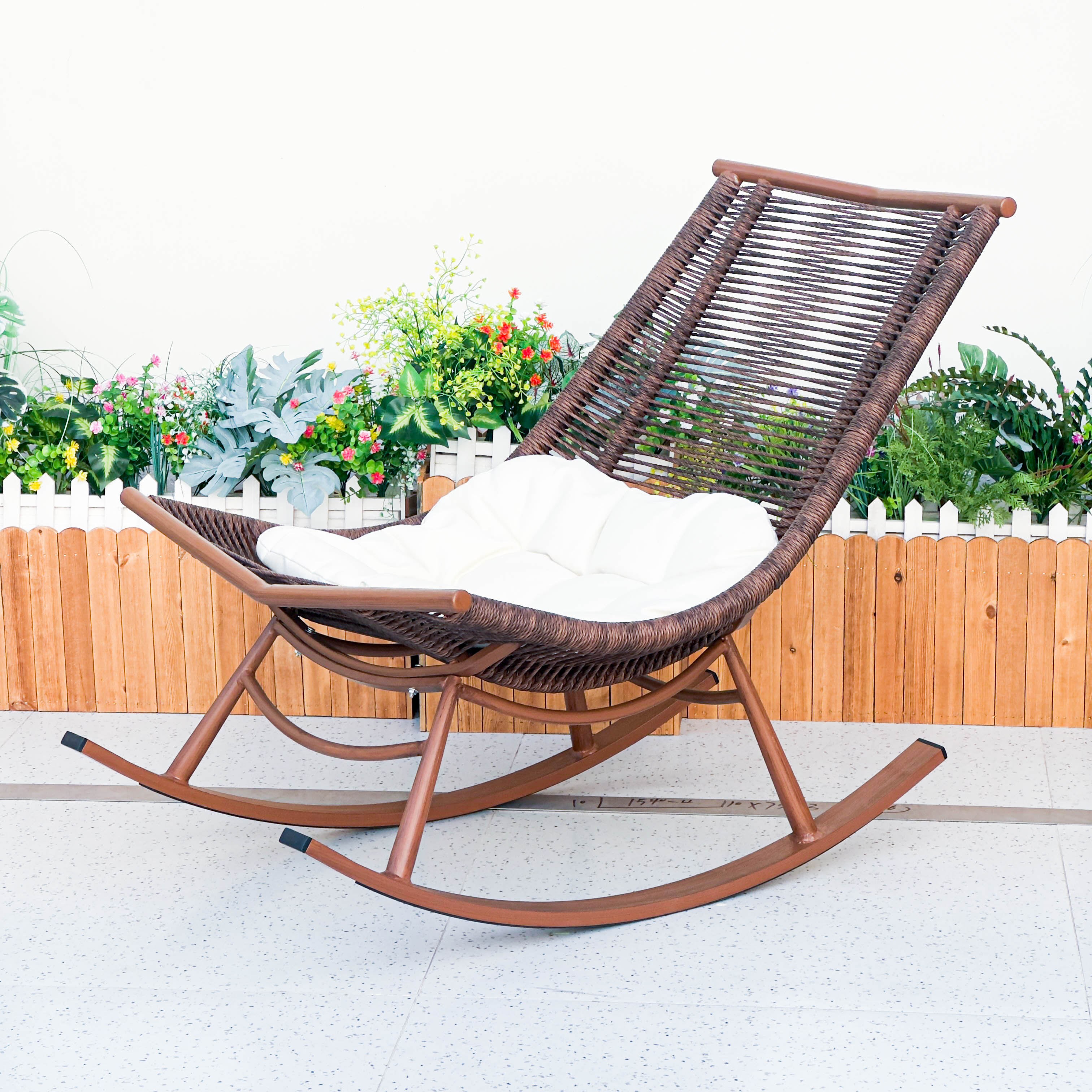 摇摇椅藤编躺椅阳台休闲简约庭院藤椅懒人沙发可躺可睡户外摇摇椅