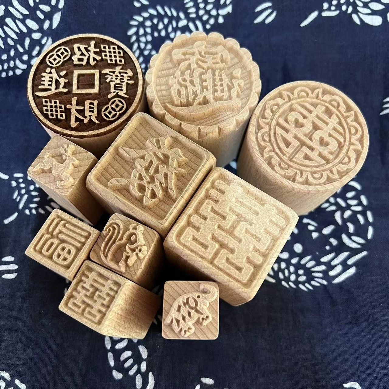 饽饽印子馒头印章胶东大馒头印字福字小花