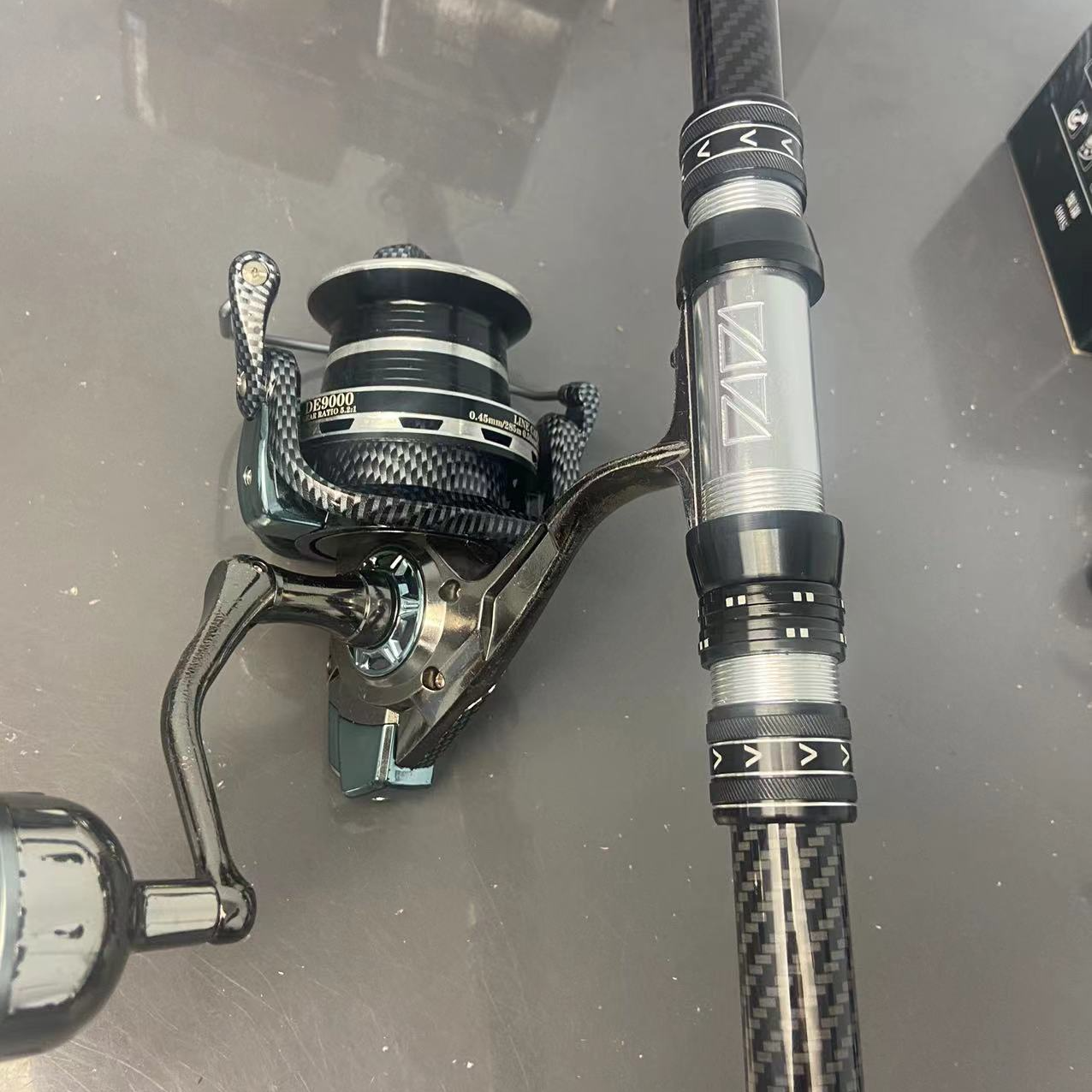 钓德来远投杆套装大物杆海杆暴力茅鱼杆套装远投纺车轮套装