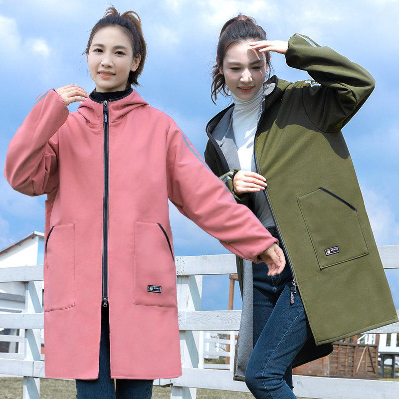 厨房餐饮专用防污耐脏长袖连帽罩衣围裙时尚简约款可定制logo印字