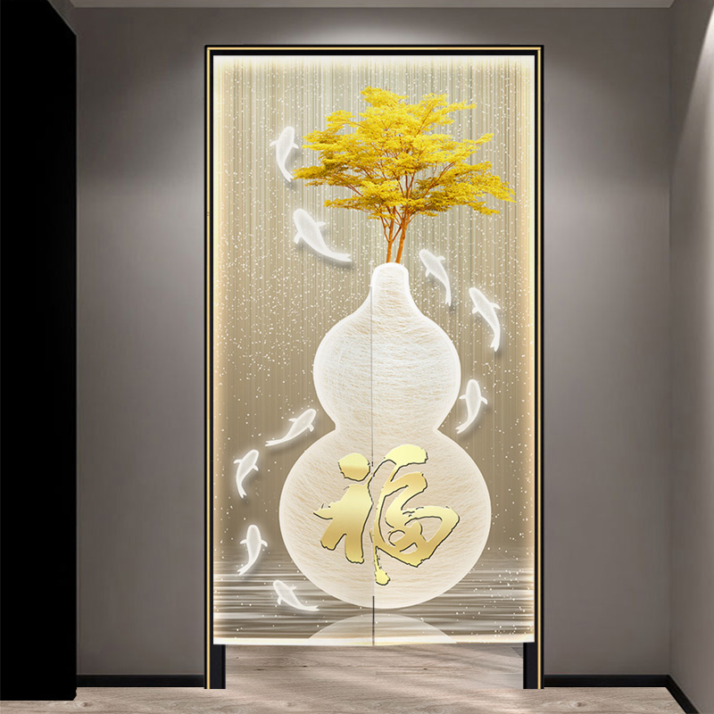 中式门帘隔断帘葫芦卫生间厕所门对门化解帘子玄关卧室厨房遮挡帘