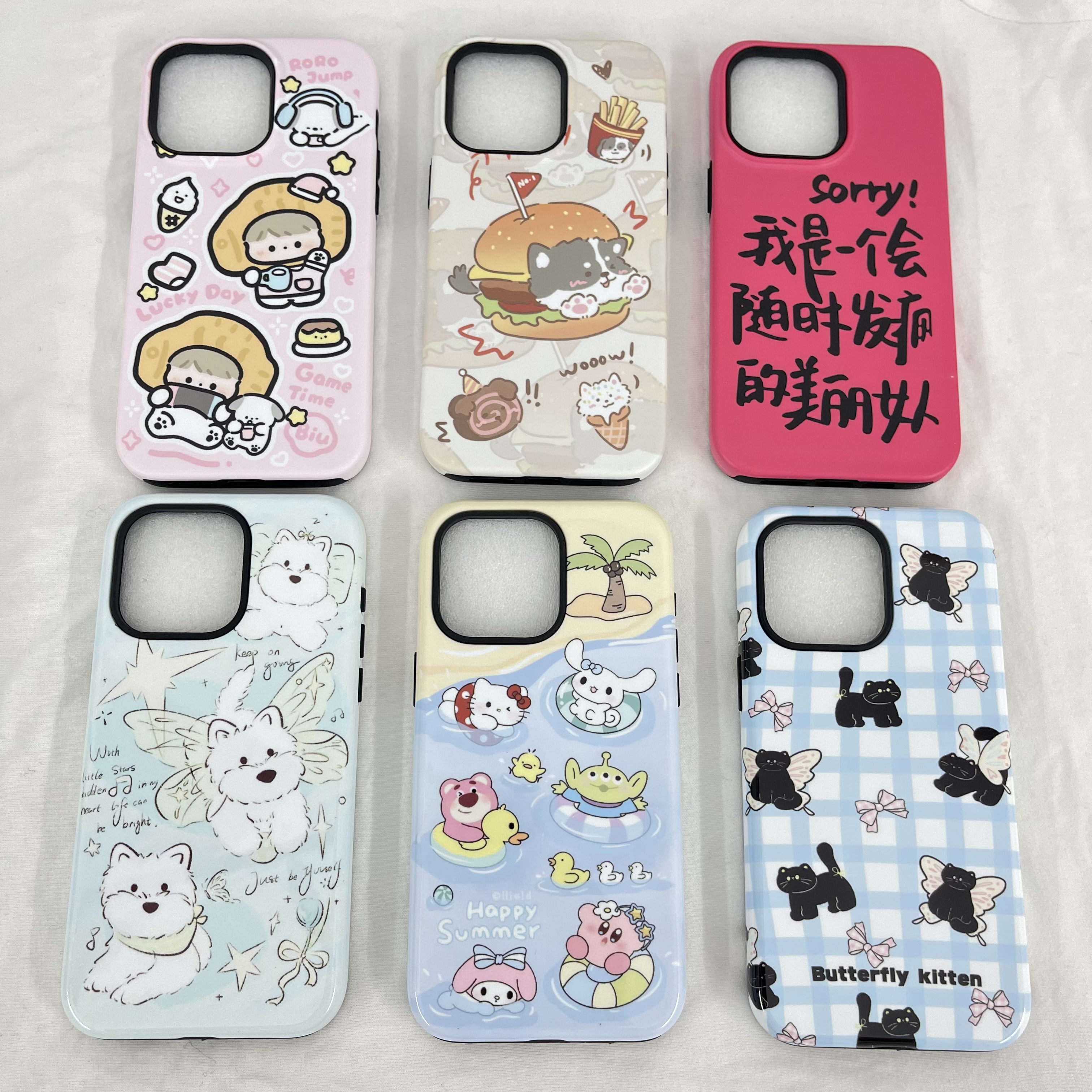 1号链接自选3个手机壳适用于苹果iPhone手机壳二合一软壳支架可爱