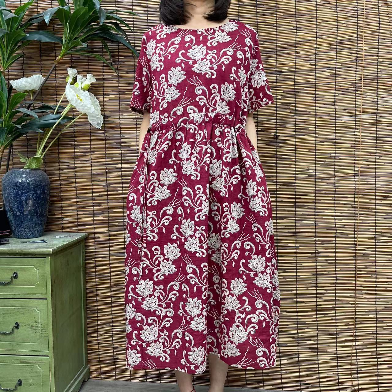 3314新款春夏遮肉显瘦洋气减龄连衣裙QZ