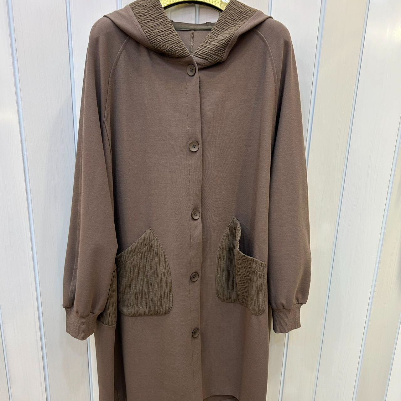 2025女士秋季休闲时尚百搭中长款连帽风衣