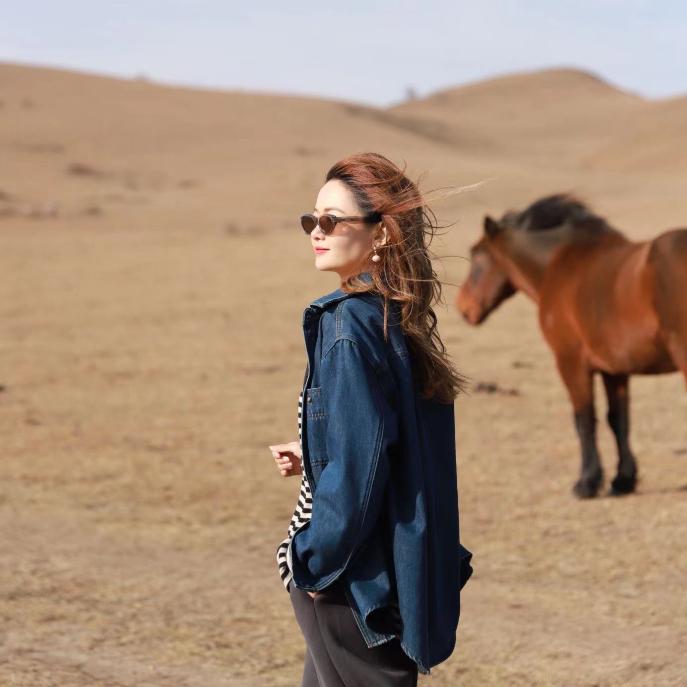 【哲思凡捡漏】牛仔衬衫加厚一体绒显白宽松韩版复古衬衣外套新款