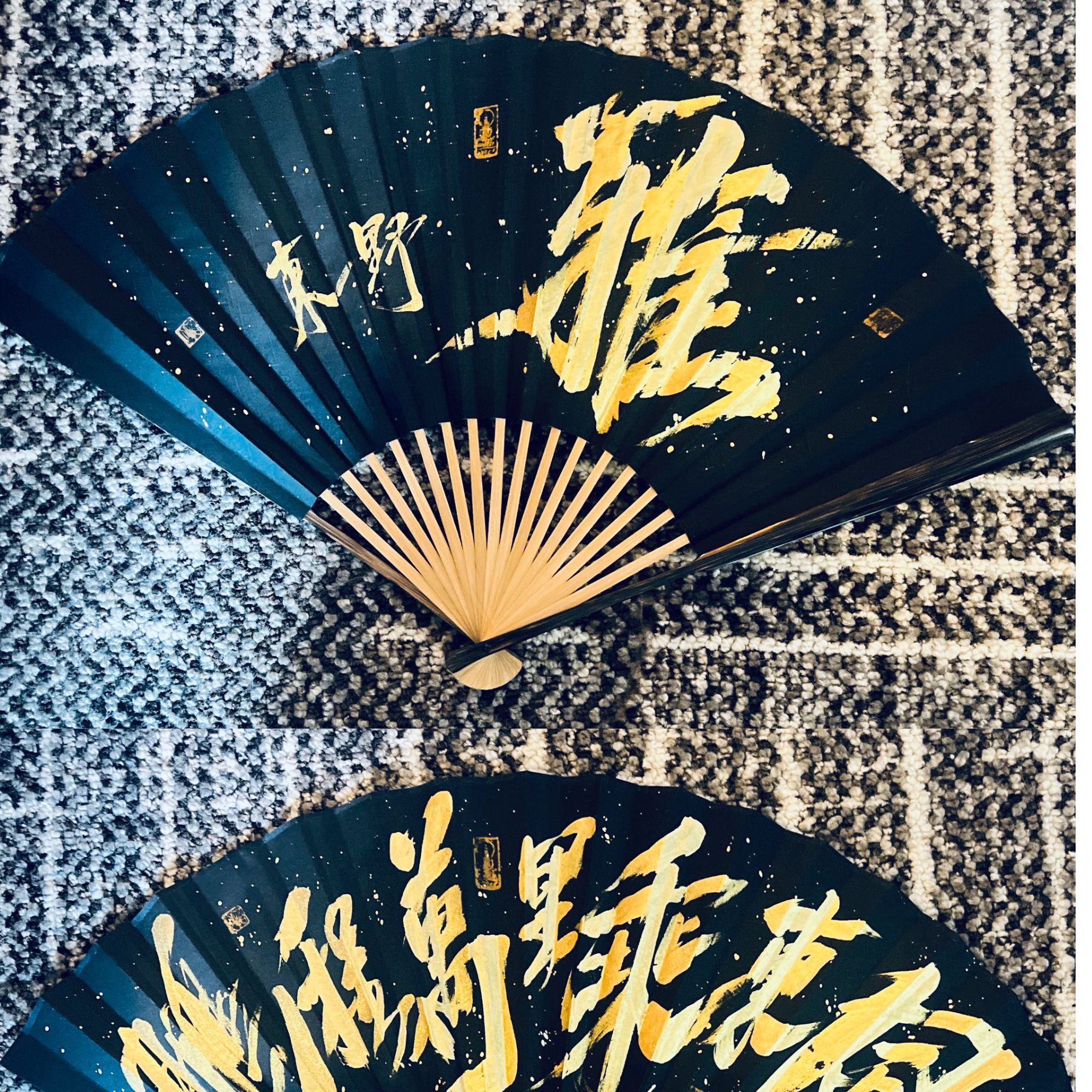 观念书法-折扇定制双面书写