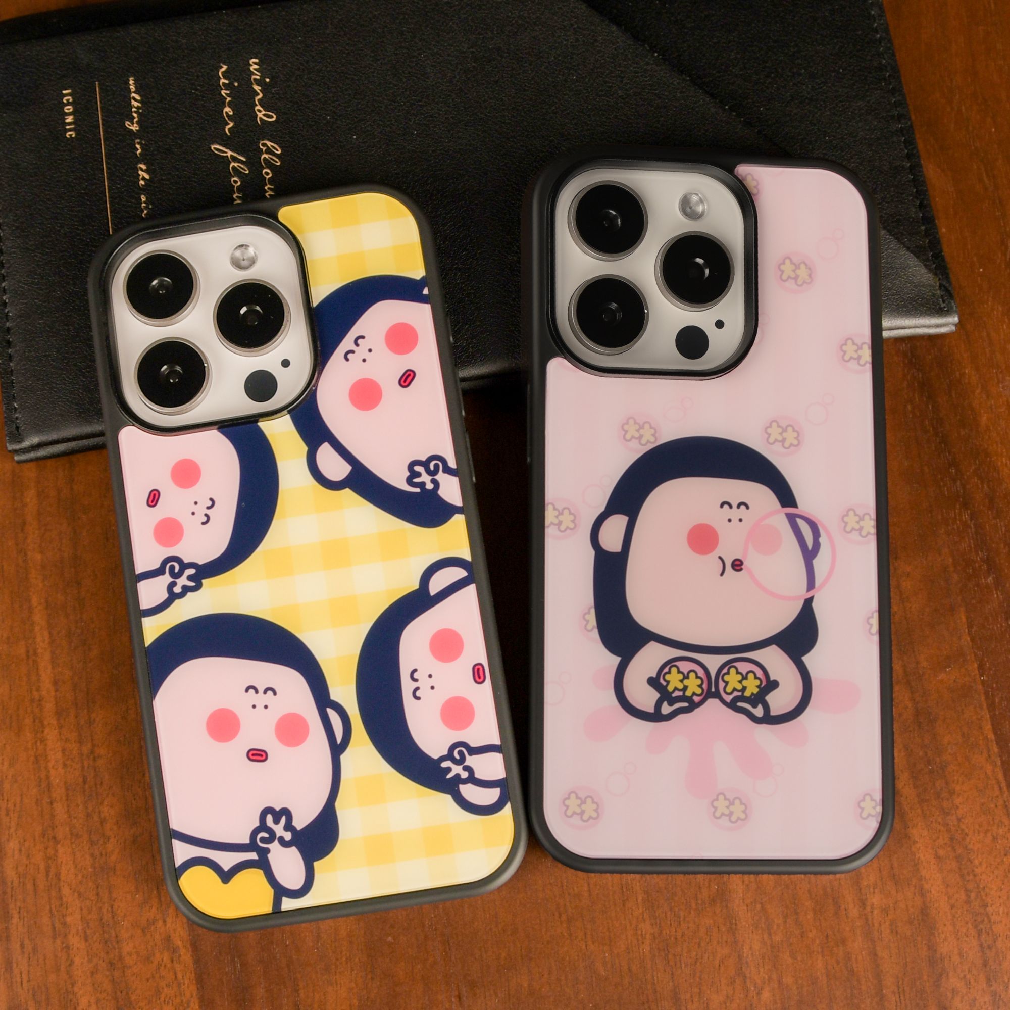 大屁羊子 黄格格粉泡泡适用于iPhone16ProMax/15Pro/14系列手机壳